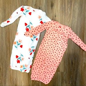 Carter's Kids Pajamas Nightgowns - White and Pink